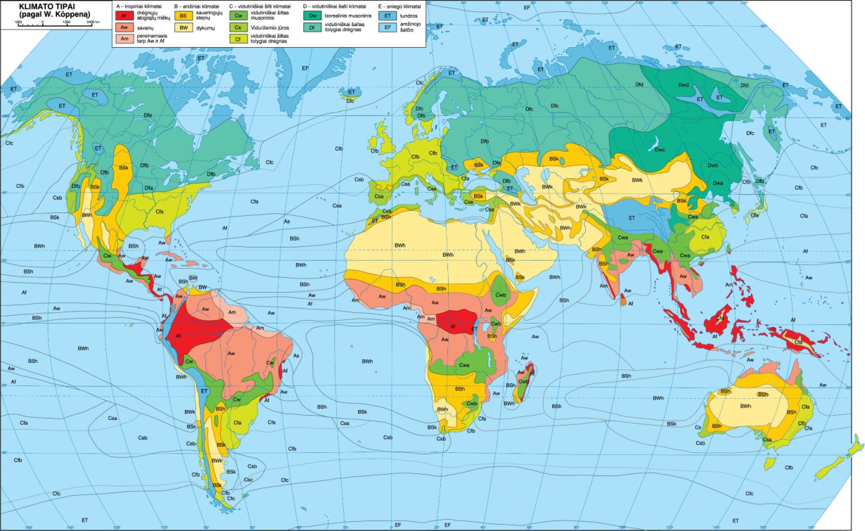 subtropinis klimatas - Visuotinė lietuvių enciklopedija